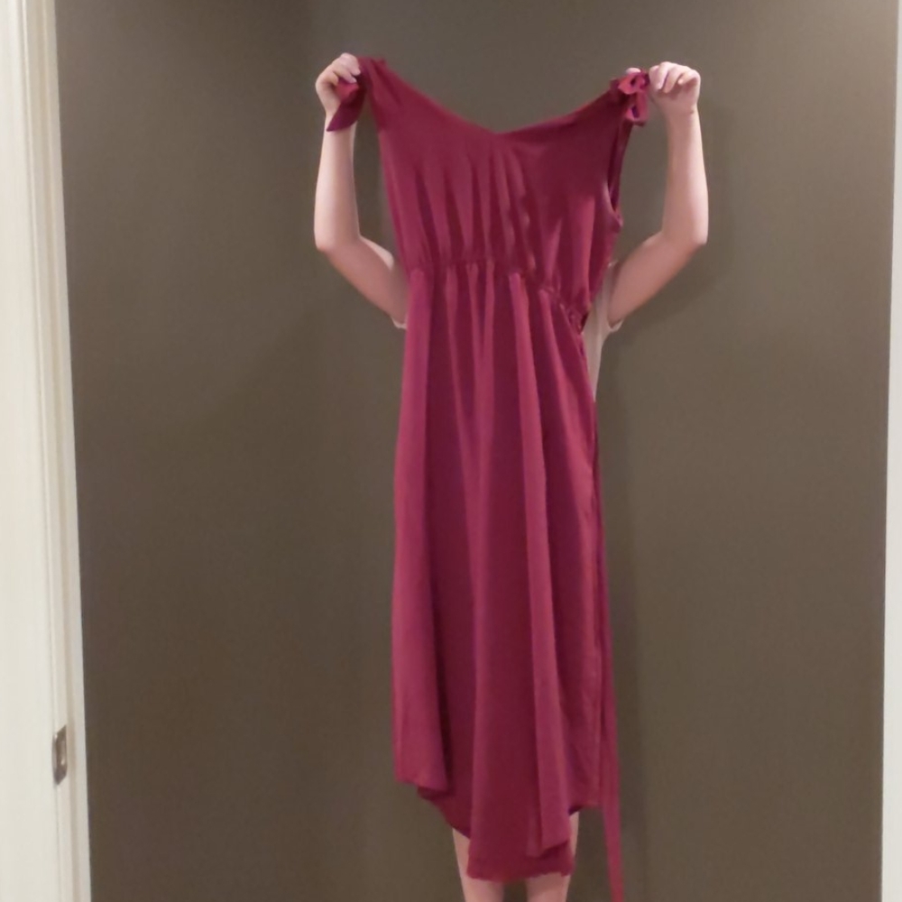 Woman's red dress